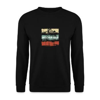 West Palm Beach Florida Künstlerischer Urlaub - Unisex Pullover - Schwarz - Vorne - Alina (178cm) & Michal (187cm)