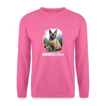 Burmese Cat Burma Katze - Unisex Pullover - Pink - Vorne