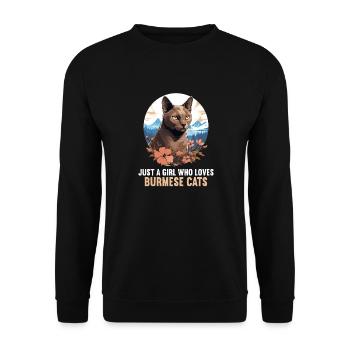 Chat birman Birmanie Katze - Sweat-shirt Unisexe - noir - Devant - Alina (178cm) & Michal (187cm)
