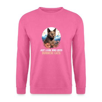 Burmese Cat Burma Katze - Unisex Pullover - Pink - Vorne