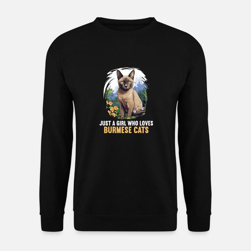 Burmese Cat Burma Katze - Unisex Sweatshirt - black
