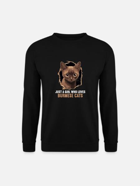 Burmese Cat Burma Katze - Unisex Sweatshirt - black