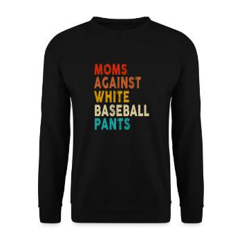 Mütter gegen weiße Baseballhosen - Unisex Pullover - Schwarz - Vorne - Alina (178cm) & Michal (187cm)