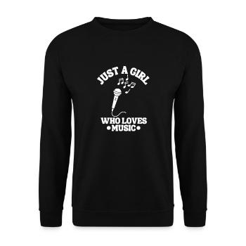 Singer, Band, Singing, Singing, Musician, Hobby Singer - Unisex Sweatshirt - black - Front - Alina (178cm) & Michal (187cm)