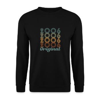 Original 2006 Vintage Vintage Retro Birthday - Unisex Sweatshirt - black - Front - Alina (178cm) & Michal (187cm)