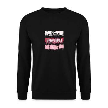 Venezuela Urlaub Souvenir Abstrakt Künstlerisch - Unisex Pullover - Schwarz - Vorne - Alina (178cm) & Michal (187cm)