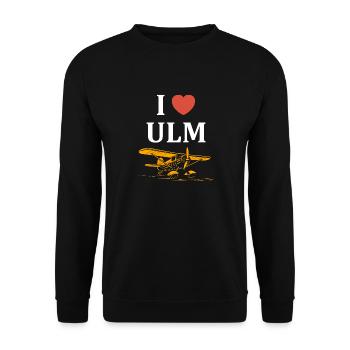 I love ulm - Unisex Sweatshirt - black - Front - Alina (178cm) & Michal (187cm)