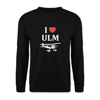 I love ulm - Unisex Sweatshirt - black - Front - Alina (178cm) & Michal (187cm)