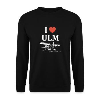 I love ulm - Sweat-shirt Unisexe - noir - Devant - Alina (178cm) & Michal (187cm)