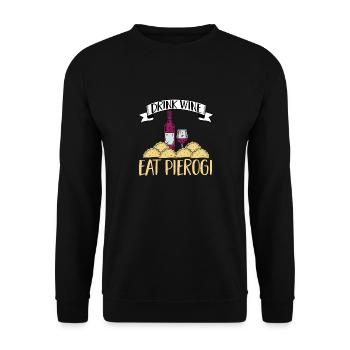Pierogi polonais - Sweat-shirt Unisexe - noir - Devant - Alina (178cm) & Michal (187cm)