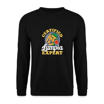 Lumpia Philippinisches Essen Philippinen - Unisex Pullover - Schwarz - Vorne - Alina (178cm) & Michal (187cm)