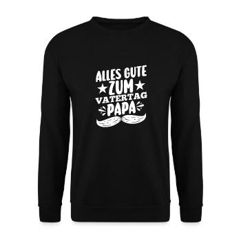 Dad Father's Day Dad - Unisex Sweatshirt - black - Front - Alina (178cm) & Michal (187cm)
