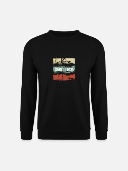 Saint Lucia Artistic Vacation Souvenir Abstract - Unisex Sweatshirt - black