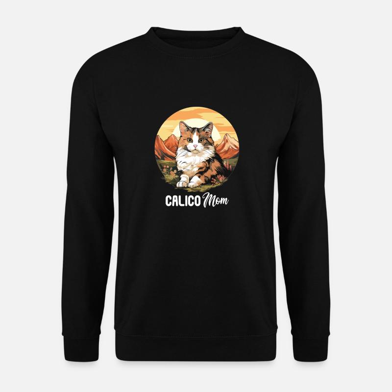 Calico Cat Lucky Cat - Unisex Sweatshirt - black