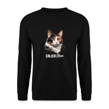 Chat calicot Chat porte-bonheur - Sweat-shirt Unisexe - noir - Devant - Alina (178cm) & Michal (187cm)