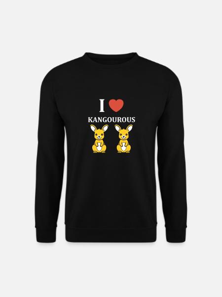 Humour petit kangourou - Sweat-shirt Unisexe - noir