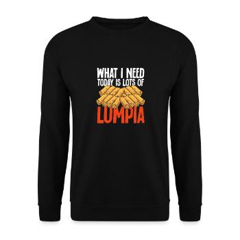 Lumpia Filipino Food Philippines - Unisex Sweatshirt - black - Front - Alina (178cm) & Michal (187cm)