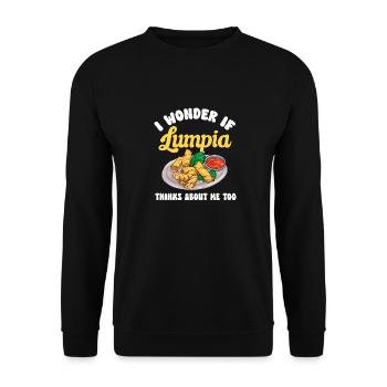 Lumpia Philippinisches Essen Philippinen - Unisex Pullover - Schwarz - Vorne - Alina (178cm) & Michal (187cm)