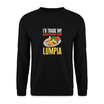 Lumpia Filipino Food Philippines - Unisex Sweatshirt - black - Front - Alina (178cm) & Michal (187cm)