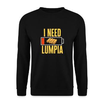 Lumpia Philippinisches Essen Philippinen - Unisex Pullover - Schwarz - Vorne - Alina (178cm) & Michal (187cm)