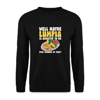 Lumpia Filipino Food Philippines - Unisex Sweatshirt - black - Front - Alina (178cm) & Michal (187cm)