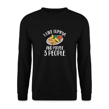Lumpia Cuisine philippine Philippines - Sweat-shirt Unisexe - noir - Devant - Alina (178cm) & Michal (187cm)