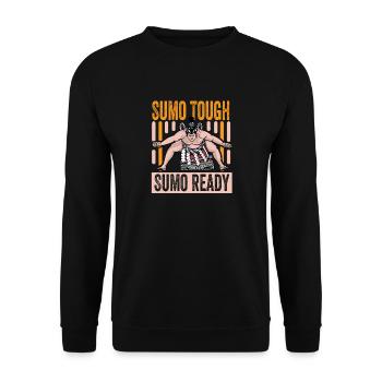 Sumo robuste Sumo prêt pour le Sumo - Sweat-shirt Unisexe - noir - Devant - Alina (178cm) & Michal (187cm)