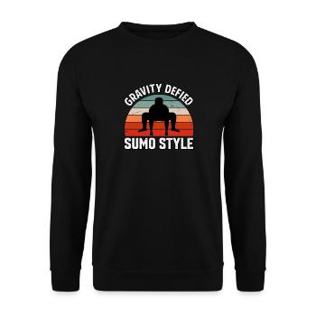 Gravity defied Sumo Style - Unisex Sweatshirt - black - Front - Alina (178cm) & Michal (187cm)