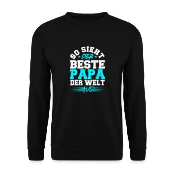 Best Dad In The World, Dad Gift For Dad - Unisex Sweatshirt - black - Front - Alina (178cm) & Michal (187cm)