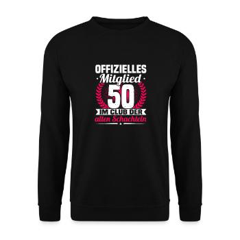 50e anniversaire femme, femmes 50 ans - Sweat-shirt Unisexe - noir - Devant - Alina (178cm) & Michal (187cm)