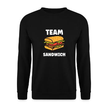 Humour sandwich - Sweat-shirt Unisexe - noir - Devant - Alina (178cm) & Michal (187cm)