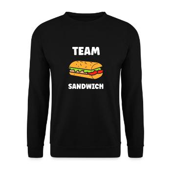 Humour sandwich - Sweat-shirt Unisexe - noir - Devant - Alina (178cm) & Michal (187cm)