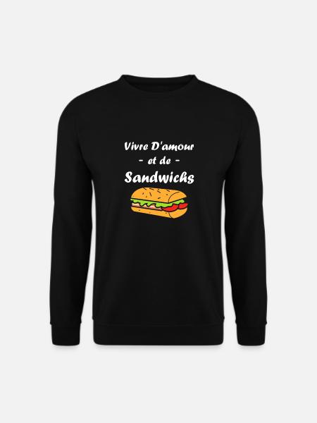 Humour sandwich - Sweat-shirt Unisexe - noir