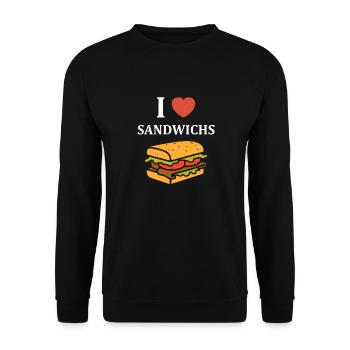 Humour sandwich - Sweat-shirt Unisexe - noir - Devant - Alina (178cm) & Michal (187cm)