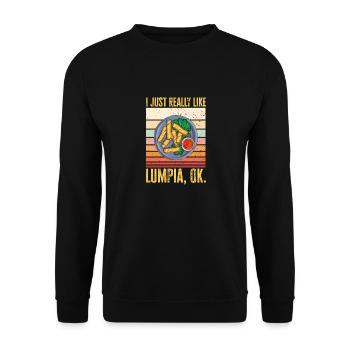 Lumpia Filipino Food Philippines - Unisex Sweatshirt - black - Front - Alina (178cm) & Michal (187cm)