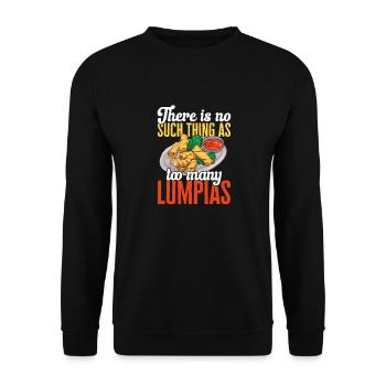 Lumpia Philippinisches Essen Philippinen - Unisex Pullover - Schwarz - Vorne - Alina (178cm) & Michal (187cm)