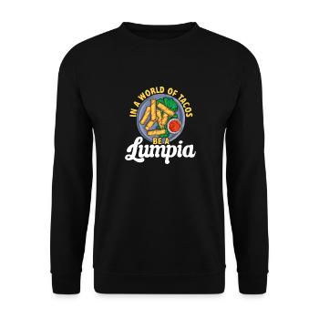 Lumpia Filipino Food Philippines - Unisex Sweatshirt - black - Front - Alina (178cm) & Michal (187cm)