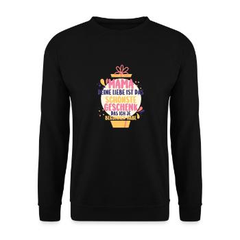 Maman Fête des mères Maman - Sweat-shirt Unisexe - noir - Devant - Alina (178cm) & Michal (187cm)