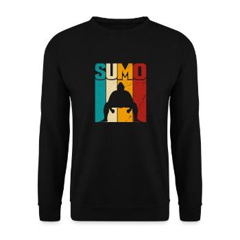 Sumo Rétro - Sweat-shirt Unisexe - noir - Devant - Alina (178cm) & Michal (187cm)
