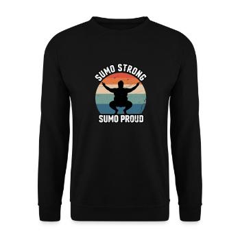 Sumo stark Sumo Stolz - Unisex Pullover - Schwarz - Vorne - Alina (178cm) & Michal (187cm)