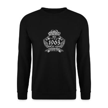 Unique en son genre mai 1963 anniversaire - Sweat-shirt Unisexe - noir - Devant - Alina (178cm) & Michal (187cm)