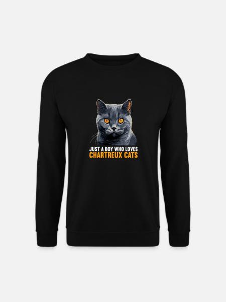 Chat Chartreux Chat Chartreux - Sweat-shirt Unisexe - noir