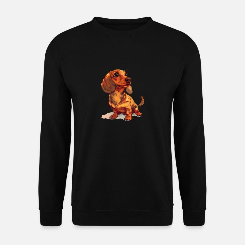 Kurzhaardackel T Gassi Motiv Hundehalter Dackel - Unisex Pullover - Schwarz