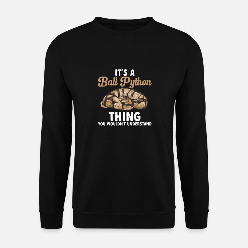Ball Python Schlange Königspython - Unisex Pullover - Schwarz