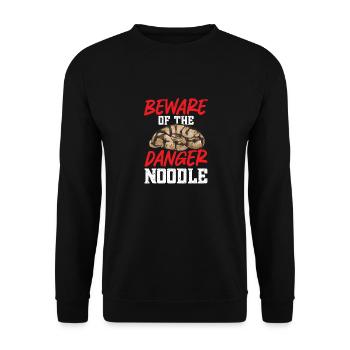Ball Python Schlange Königspython - Unisex Pullover - Schwarz - Vorne - Alina (178cm) & Michal (187cm)
