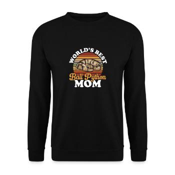 Ball Python Schlange Königspython - Unisex Pullover - Schwarz - Vorne - Alina (178cm) & Michal (187cm)