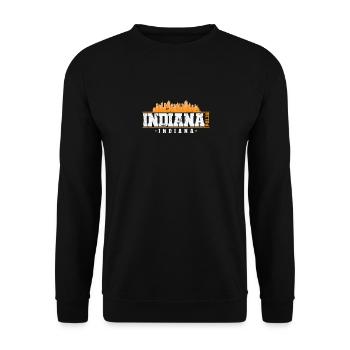 Indianapolis, ville de l’Indiana aux États-Unis - Sweat-shirt Unisexe - noir - Devant - Alina (178cm) & Michal (187cm)