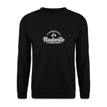 Nashville, ville du Tennessee, aux États-Unis - Sweat-shirt Unisexe - noir - Devant - Alina (178cm) & Michal (187cm)