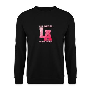 LA Los Angles, ville californienne aux États-Unis - Sweat-shirt Unisexe - noir - Devant - Alina (178cm) & Michal (187cm)
