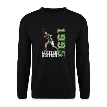 Limited Edition 1995 Limited Edition Tennis - Unisex Sweatshirt - black - Front - Alina (178cm) & Michal (187cm)